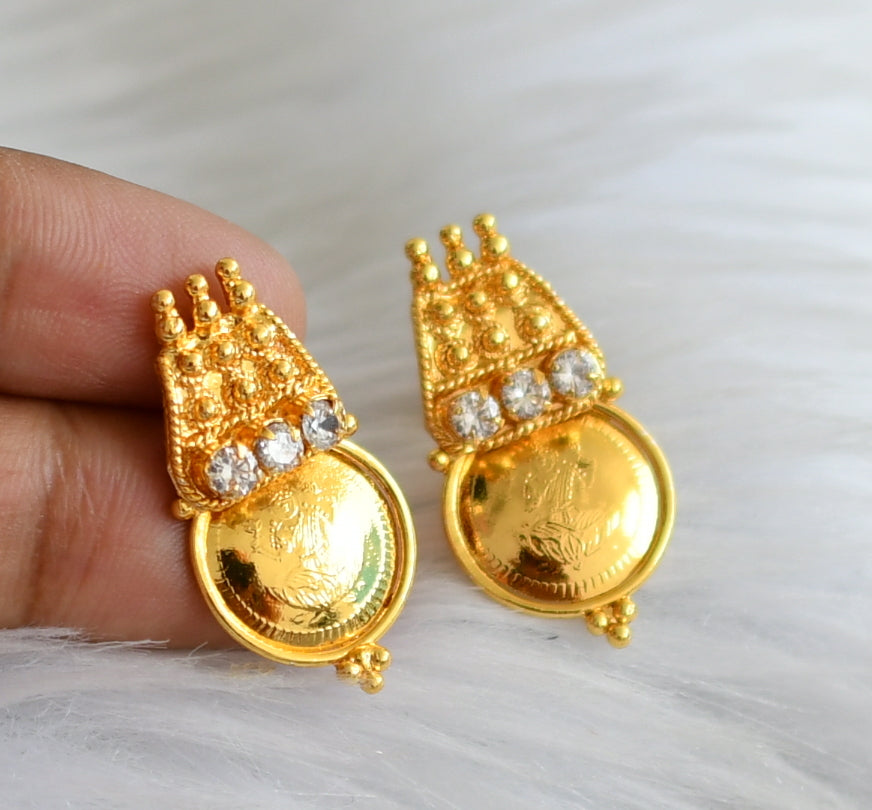 Lakshmi Coin Gold Earrings | Art of Gold Jewellery, Coimbatore